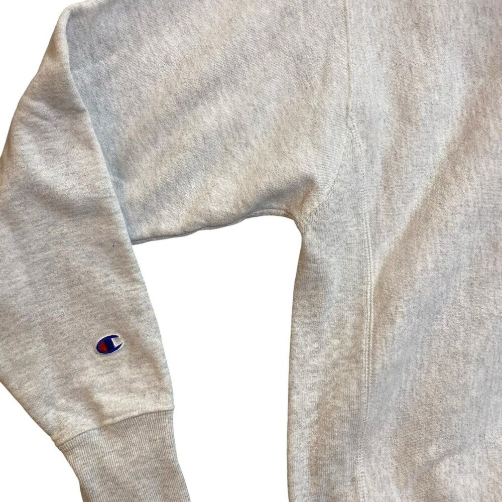 Champion Men's Reverse Weave Hoodie Sweatshirt Old English Logo Silver Gray M - Picture 7 of 10